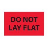 3" x 5" Fluorescent Red "Do Not Lay Flat" Labels