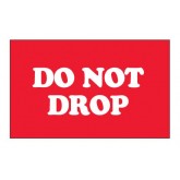 3" x 5" Red with White "Do Not Drop" Labels