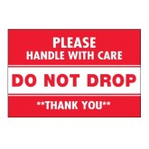 2" x 3" Red & White "Do Not Drop" Labels