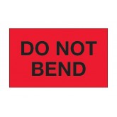 3" x 5" Fluorescent Red "Do Not Bend" Labels