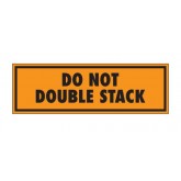 2" x 8" Fluorescent Orange "Do Not Double Stack" Labels