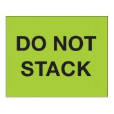 8" x 10" Fluorescent Green "Do Not Stack" Labels