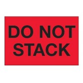 2" x 3" Fluorescent Red "Do Not Stack" Labels