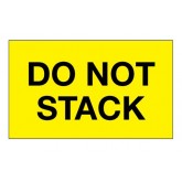 3" x 5" Fluorescent Yellow "Do Not Stack" Labels