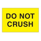 2" x 3" Fluorescent Yellow "Do Not Crush" Labels