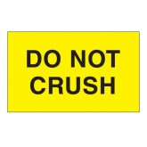 3" x 5" Fluorescent Yellow "Do Not Crush" Labels