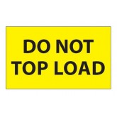 3" x 5" Fluorescent Yellow "Do Not Top Load" Labels