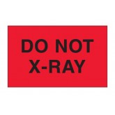 3" x 5" Fluorescent Red "Do Not X-Ray" Labels