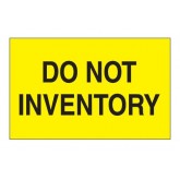 3" x 5" Fluorescent Yellow "Do Not Inventory" Labels