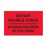 3" x 5" Fluorescent Red "No Pongan Nada Encima De Esta Carga" Bilingual Labels