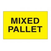 3" x 5" Fluorescent Yellow "Mixed Pallet" Labels