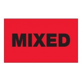3" x 5" Fluorescent Red "Mixed" Labels