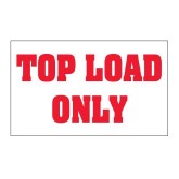 3" x 5" White with Red "Top Load Only" Labels