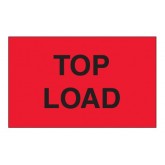3" x 5" Fluorescent Red "Top Load" Labels