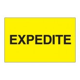 3" x 5" Fluorescent Yellow "Expedite" Labels