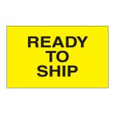 3" x 5" Fluorescent Yellow "Ready to Ship" Labels