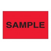 3" x 5" Fluorescent Red "Sample" Labels
