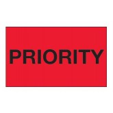 3" x 5" Fluorescent Red "Priority" Labels