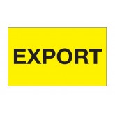 3" x 5" Fluorescent Yellow "Export" Labels