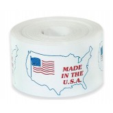 3" x 4" Red White Blue "Made in the U.S.A." Labels