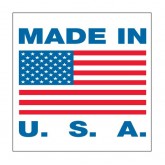 1" x 1" Red White Blue "Made in U.S.A." Labels