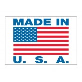 2" x 3" Red White Blue "Made in U.S.A." Labels
