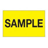 1.25" x 2" Fluorescent Yellow "Sample" Labels