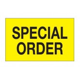 1.25" x 2" Fluorescent Yellow "Special Order" Labels