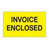 3" x 5" Fluorescent Yellow "Invoice Enclosed" Labels
