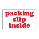 3" x 5" White with Red "Packing Slip Inside" Labels
