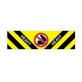 2" x 8" Yellow Black Red "Heavy" Labels