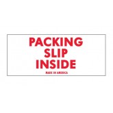 2" x 4" White with Red "Packing Slip Inside" Labels