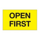 3" x 5" Fluorescent Yellow "Open First" Labels