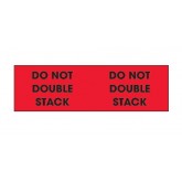 3" x 10" Fluorescent Red "Do Not Double Stack" Labels