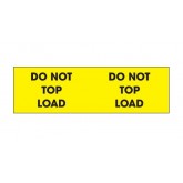 3" x 10" Fluorescent Yellow "Do Not Top Load" Labels
