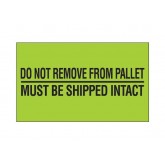 3" x 5" Fluorescent Green "Do Not Remove From Pallet" Labels