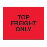 8" x 10" Fluorescent Red "Top Load Freight Only" Labels