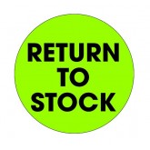 2" Circle Fluorescent Green "Return To Stock" Fluorescent Green Labels