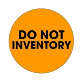 2" Circle Fluorescent Orange "Do Not Inventory" Labels