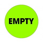 2" Circle Fluorescent Green "Empty" Labels