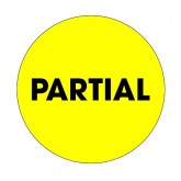 2" Circle Fluorescent Yellow "Partial" Labels