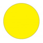 0.5" Circle Fluorescent Yellow Blank Circle Inventory Labels