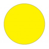 0.5" Circle Fluorescent Yellow Blank Circle Inventory Labels