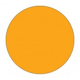 0.75" Circle Fluorescent Orange Blank Circle Inventory Labels
