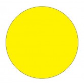 0.75" Circle Fluorescent Yellow Blank Circle Inventory Labels