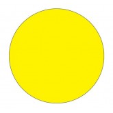 1" Circle Fluorescent Yellow Blank Circle Inventory Labels