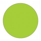 1.5" Circle Fluorescent Green Blank Circle Inventory Labels