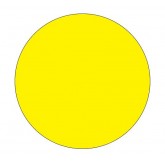1.5" Circle Fluorescent Yellow Blank Circle Inventory Labels