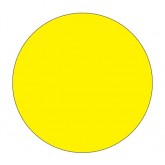 2" Circle Fluorescent Yellow Blank Circle Inventory Labels