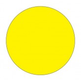 2" Circle Fluorescent Yellow Blank Circle Inventory Labels